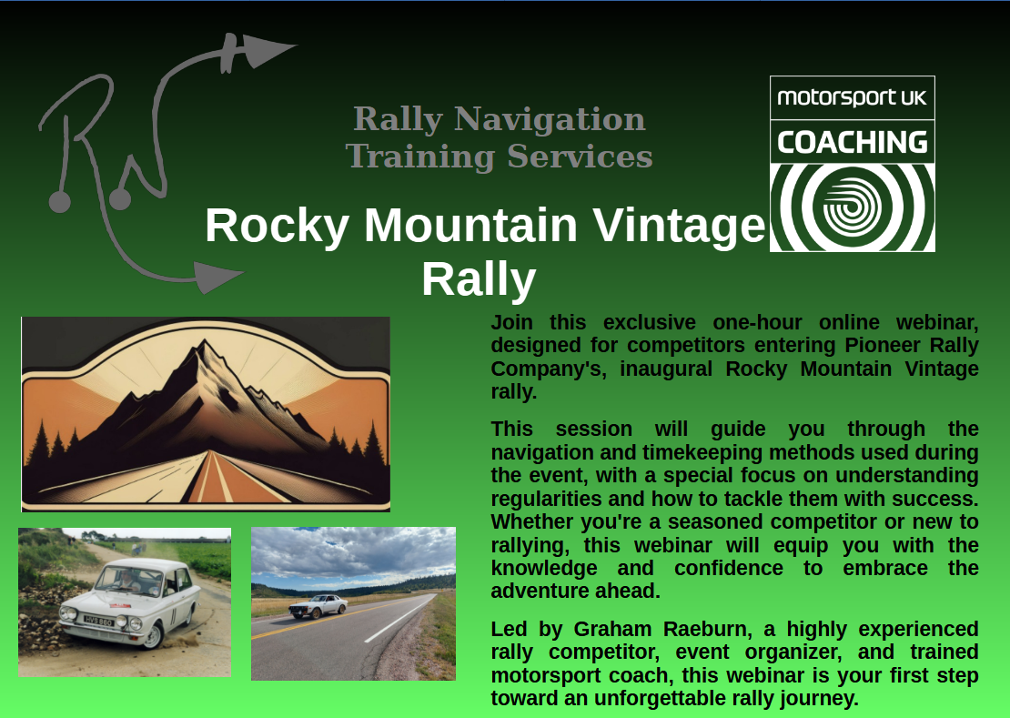 Rocky Mountain Vintage - Training for Regularity Rallying