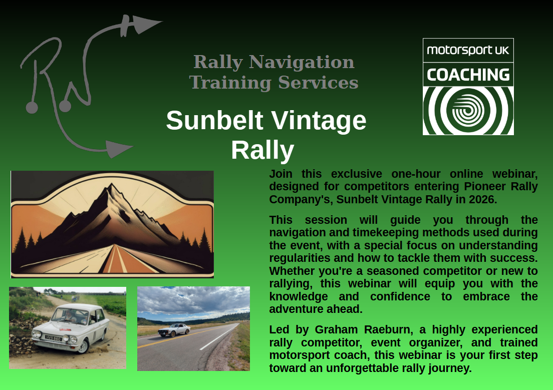 Sunbelt Vintage - Training for Regularity Rallying