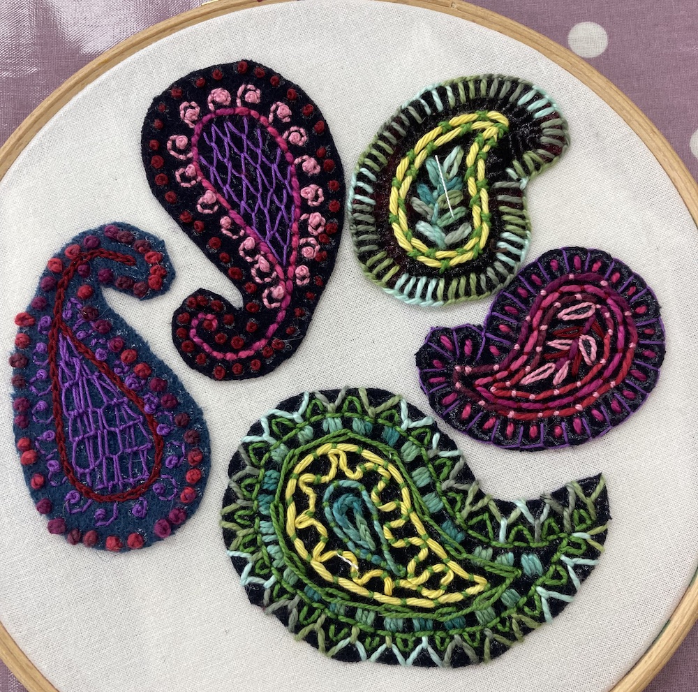 Wool and Linen Applique - Slow Stitch - Hand Embroidery