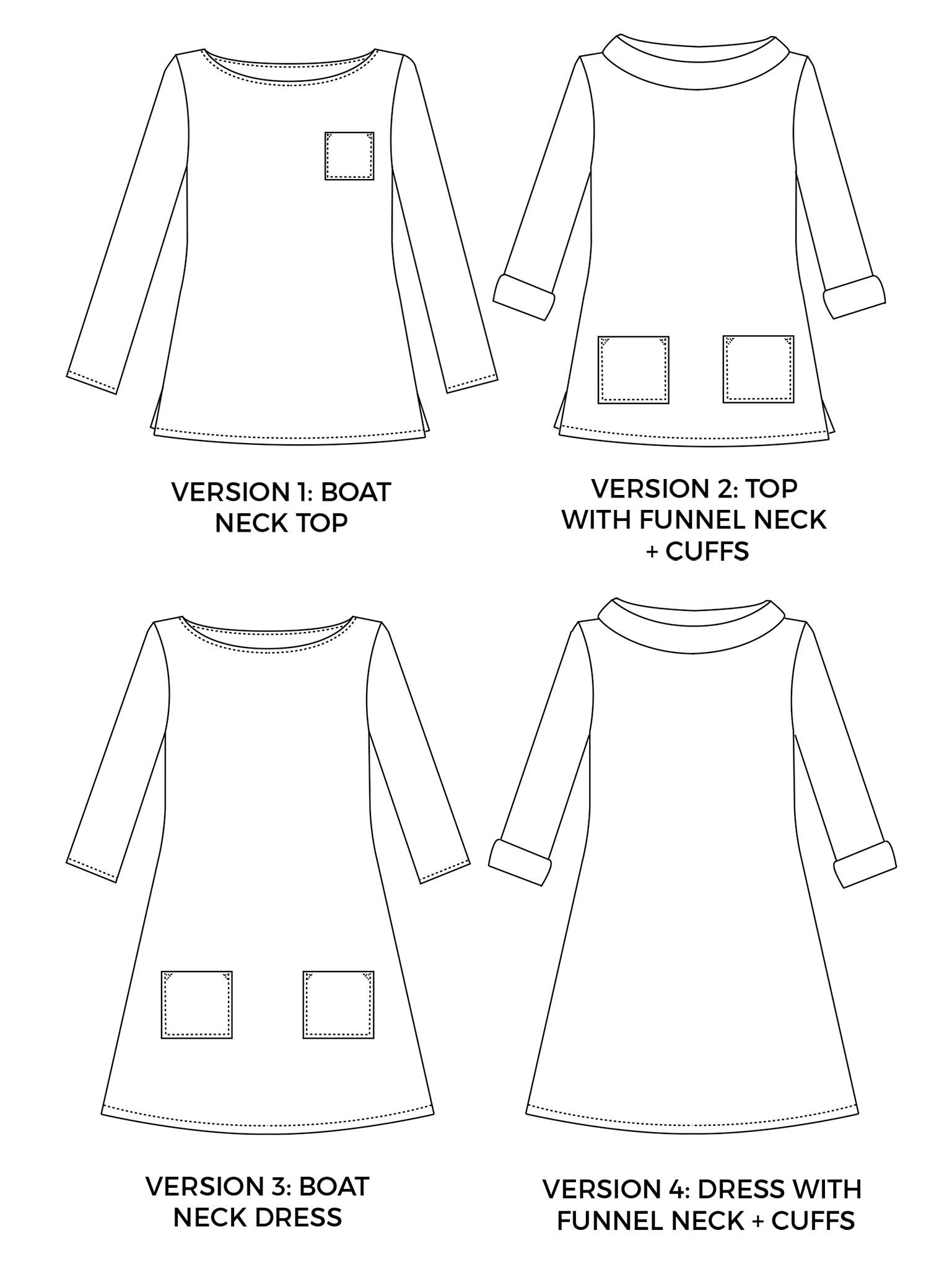 Jersey / Knit dress or top - Coco by Tilly and the Buttons