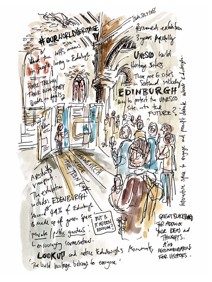 Sketchbook journalling with the Edinburgh Sketcher