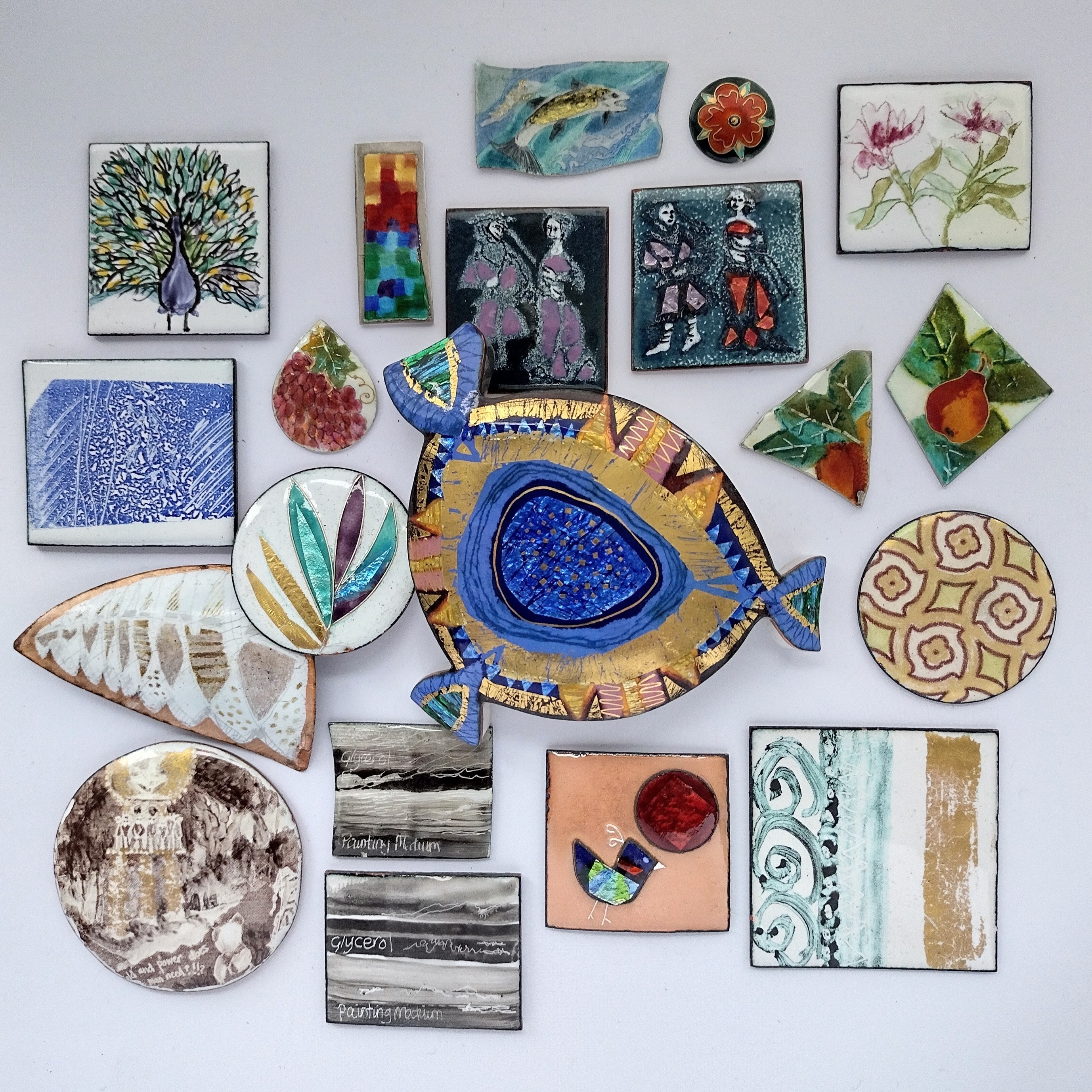 Beginners vitreous enamel brooch making workshop