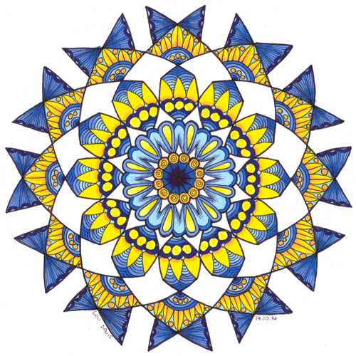 Draw calming mandalas