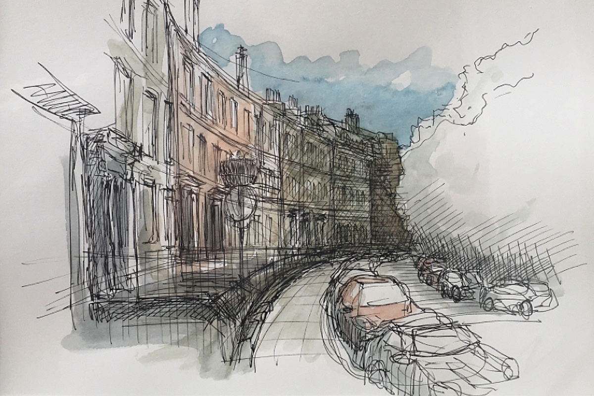 City centre sketching tours with the Edinburgh Sketcher