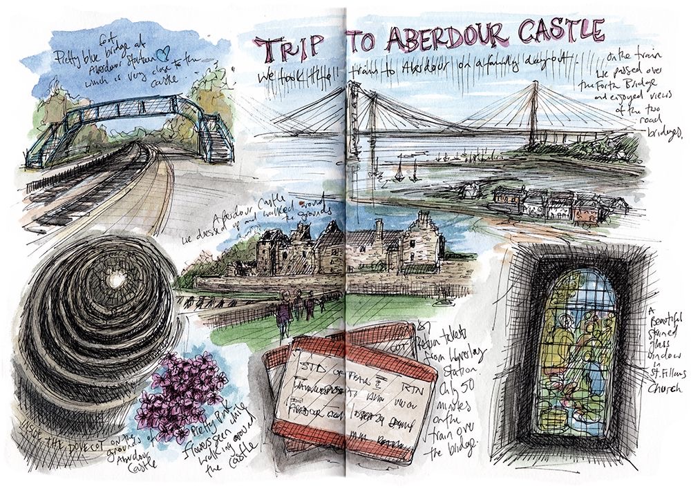 Sketchbook journalling with the Edinburgh Sketcher