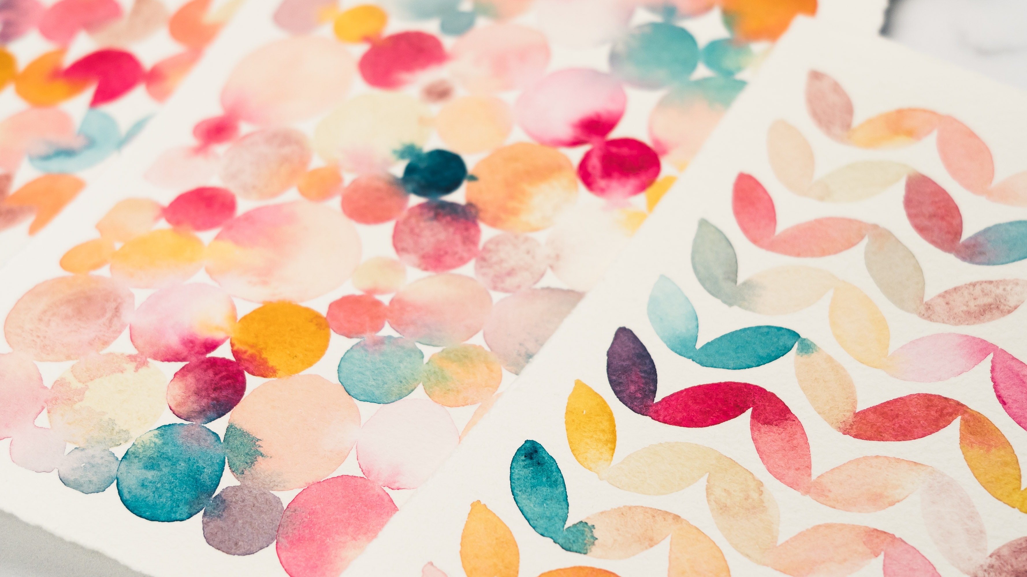 Watercolour abstract painting for beginners