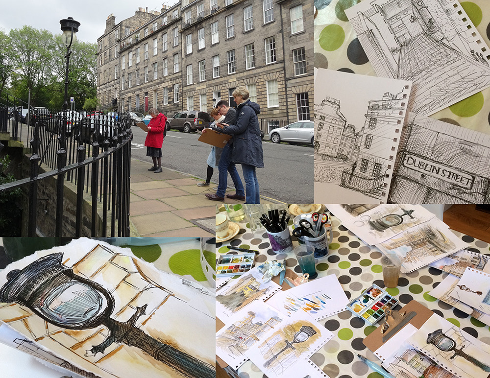 City centre sketching tours with the Edinburgh Sketcher