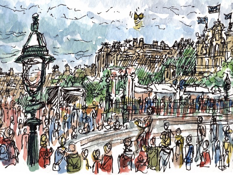 City centre sketching tours with the Edinburgh Sketcher