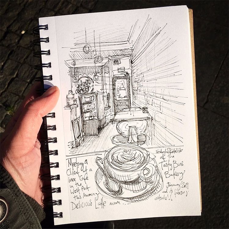 Sketchbook journalling with the Edinburgh Sketcher