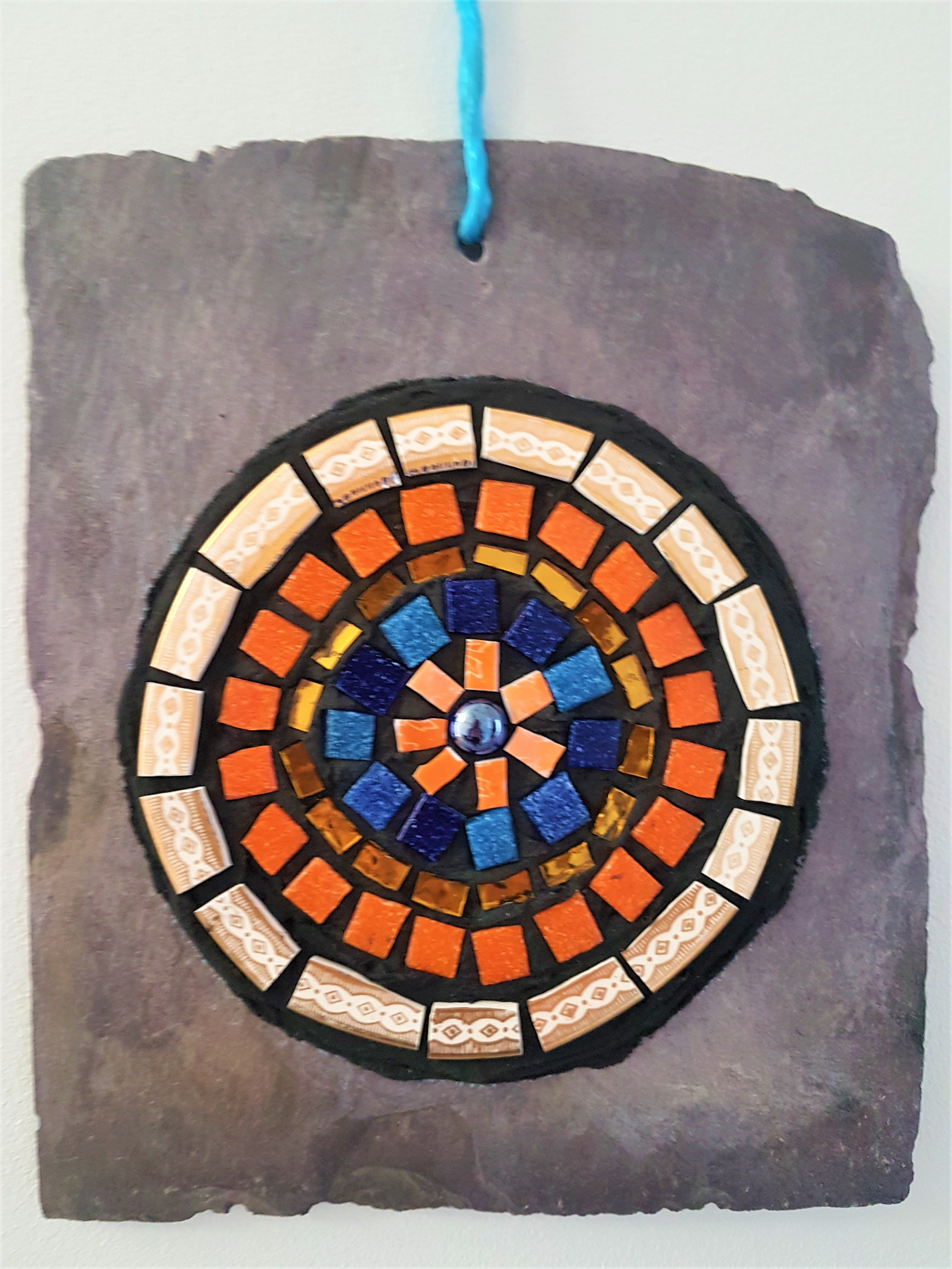 Mandala slate garden mosaic workshop