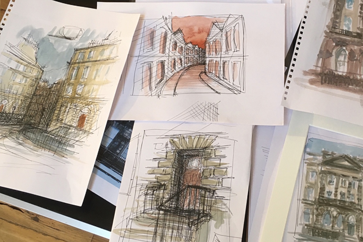 City centre sketching tours with the Edinburgh Sketcher