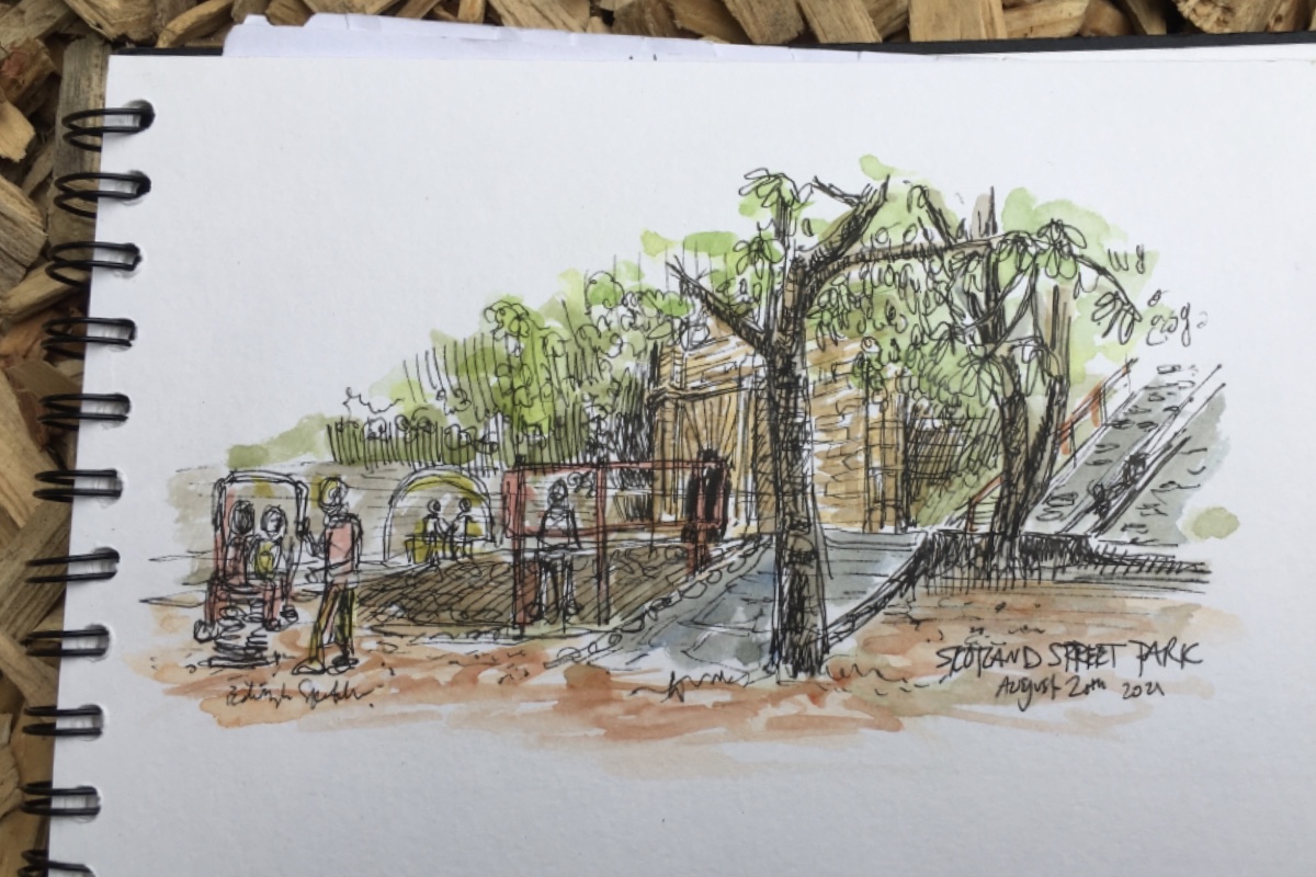 City centre sketching tours with the Edinburgh Sketcher