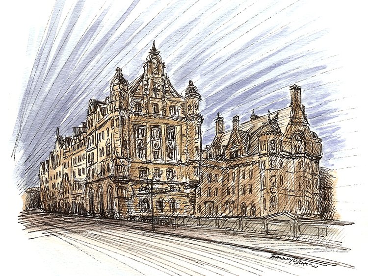 City centre sketching tours with the Edinburgh Sketcher