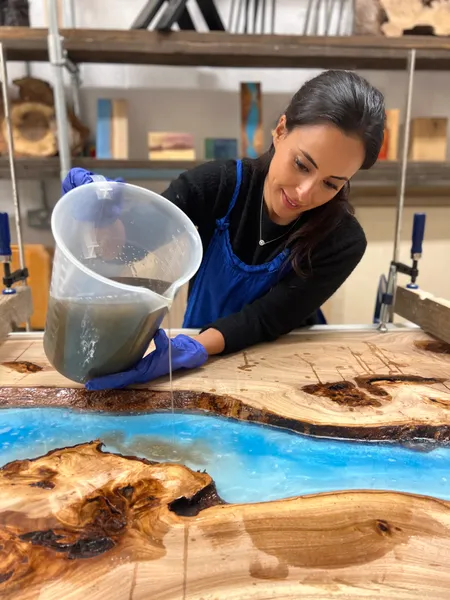 Epoxy Resin River Dining Table Workshop