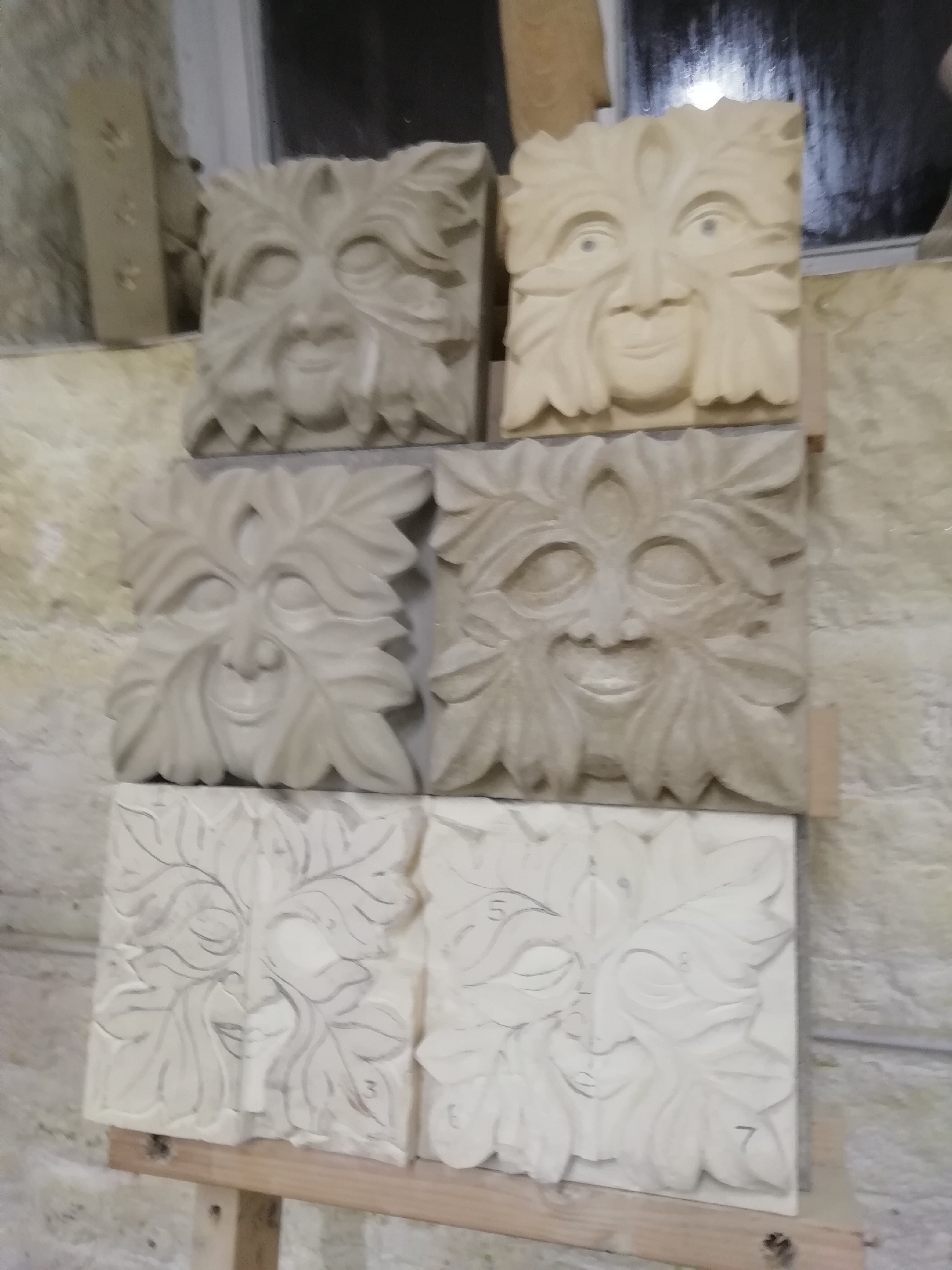 The Green Man Stonecarving  weekend for beginners 