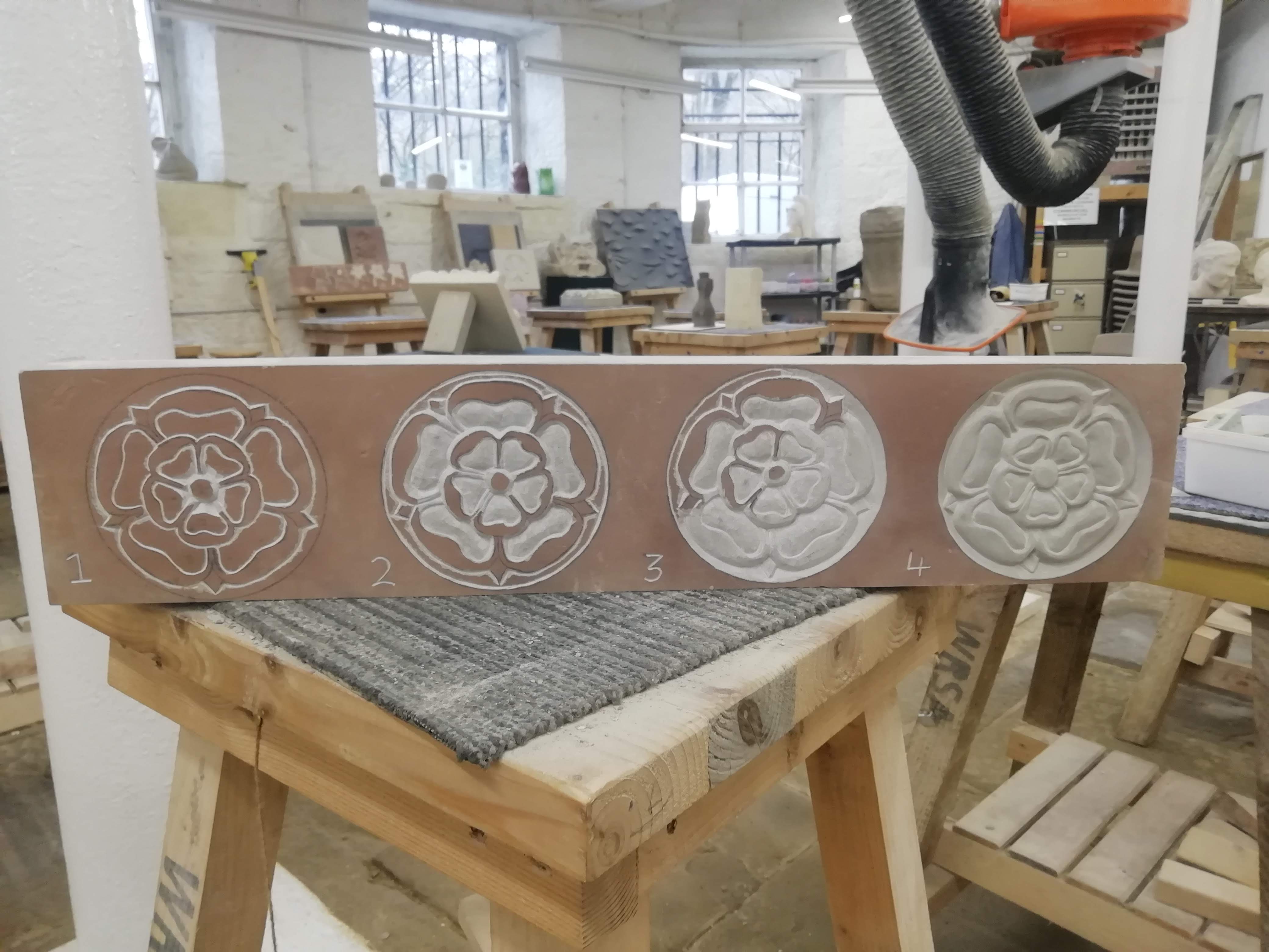 Yorkshire Rose carving class 