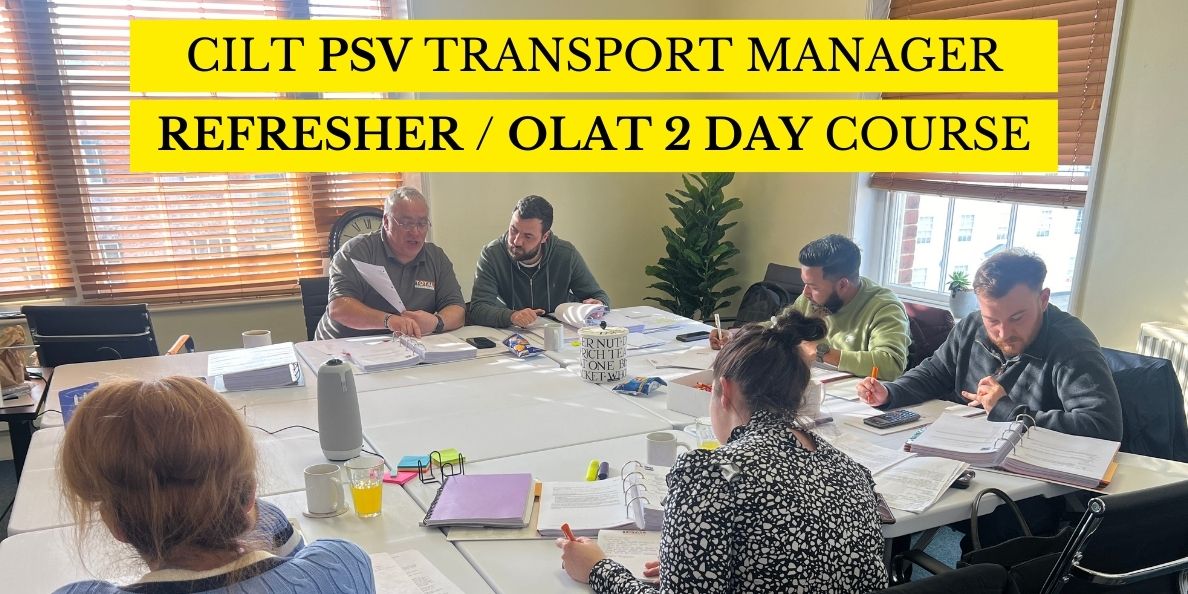 CILT PCV Transport Manager Refresher / OLAT 2 Day Course Online & In-person - June 25